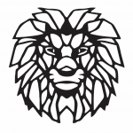 Cabeza de léon (vista frontal) - Vector descarganle para corte CNC y grabado laser gratis | Stanser