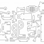 Locomotora sencilla 3D - Vector descarganle para corte CNC y grabado laser gratis | Stanser