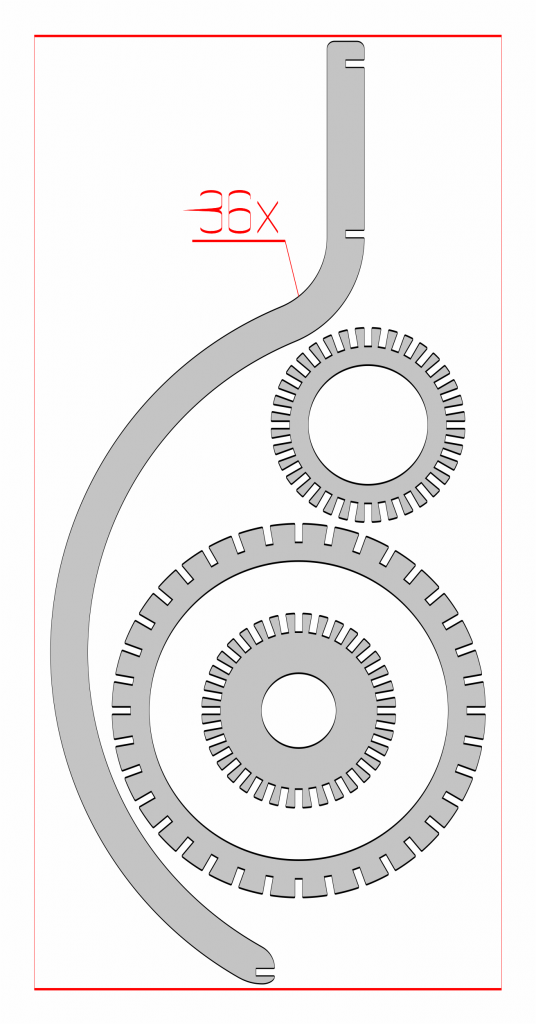 Lámpara redondeada — vector para corte CNC
