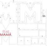 Caja de letra M "Felicidades Mamá" - Vector SVG DXF para CNC Router y Laser CO2 - Descargable gratis | Stanser