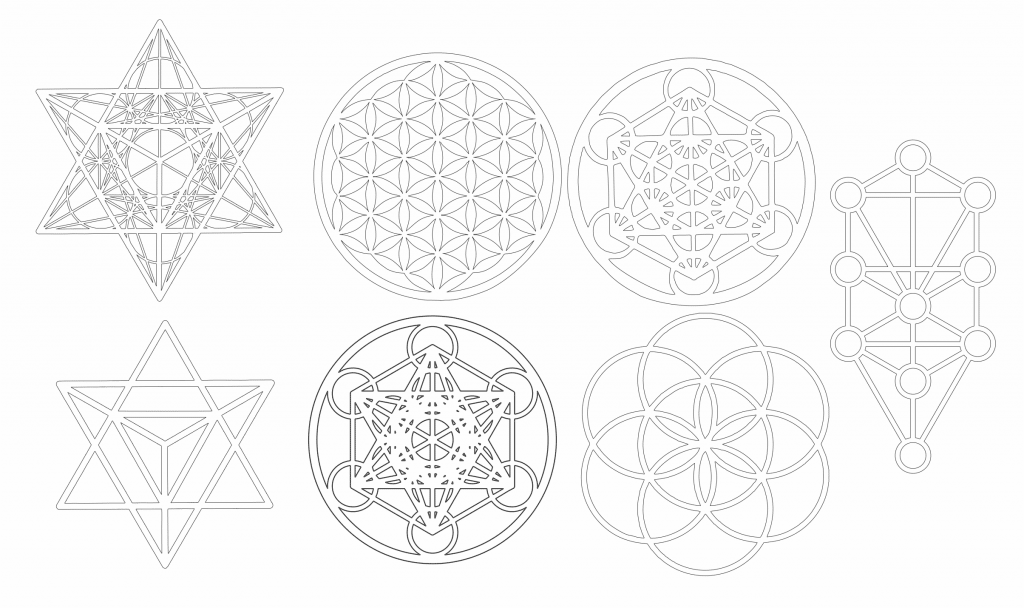 Metatrón y flores de la vida — vector para corte CNC