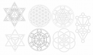 Metatrón y flores de la vida