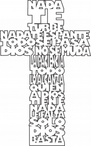 Cruz con frase de aliento