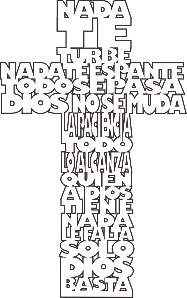 Cruz con frase de aliento — vector para corte CNC