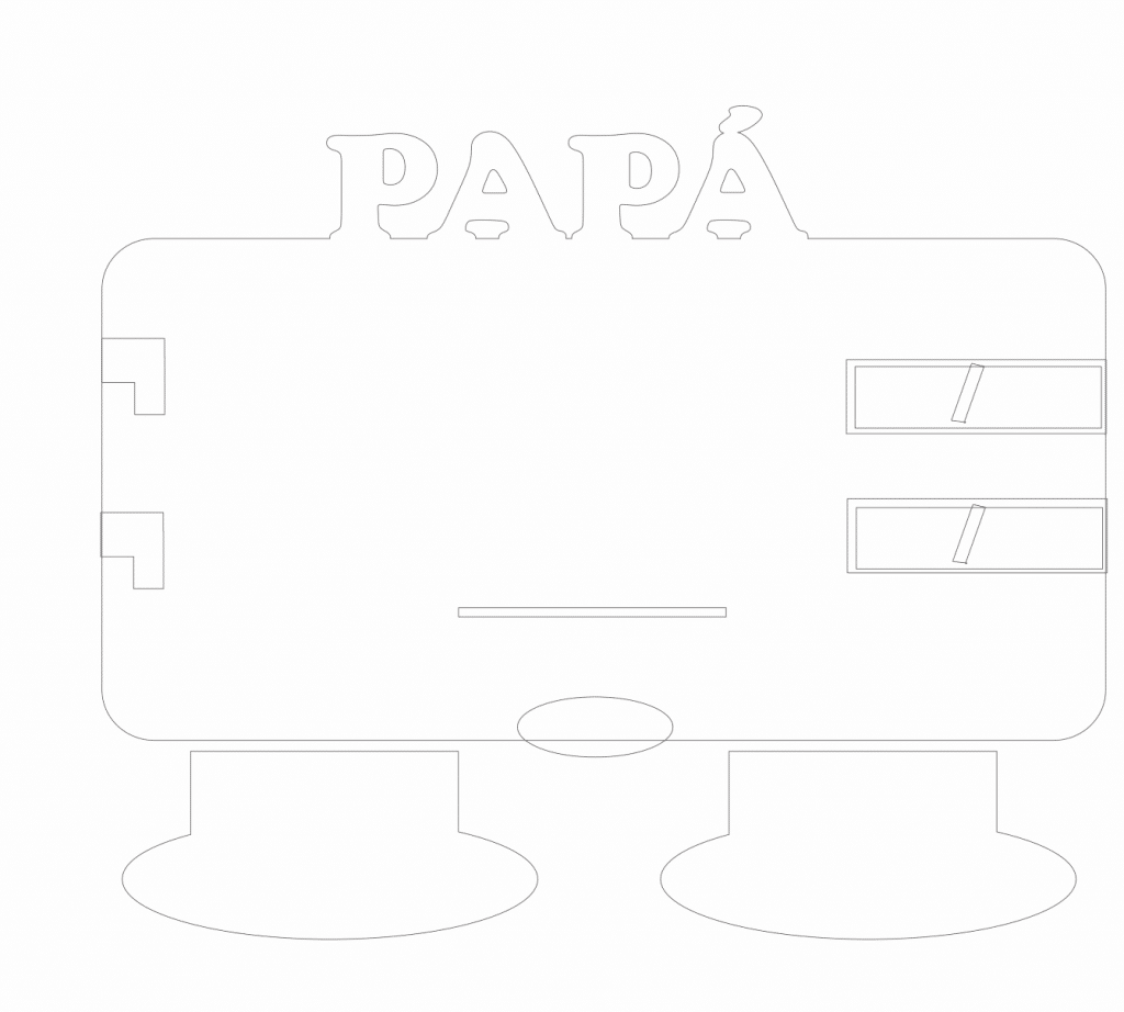 Organizador «Papá» — vector para corte CNC
