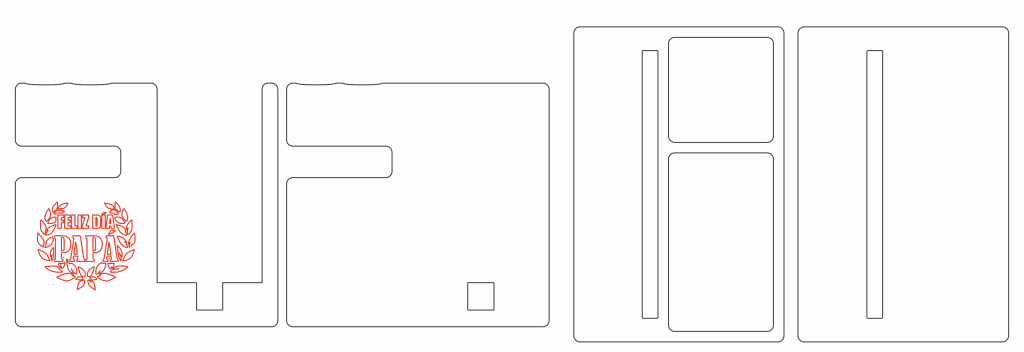 Portacelular «Feliz día Papá» — vector para corte CNC