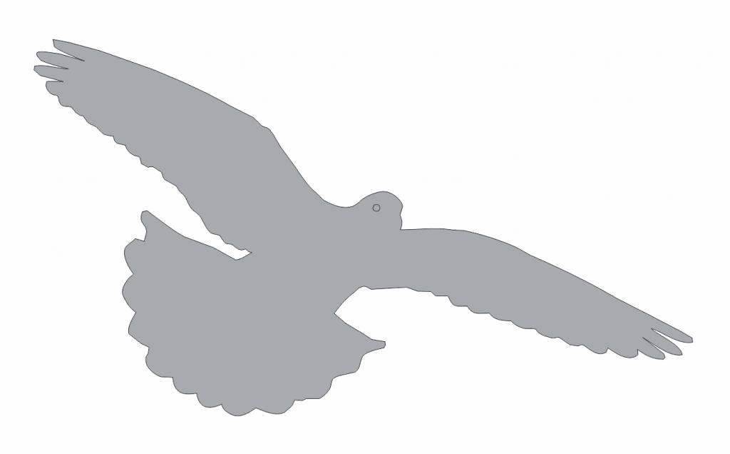 Sombra de paloma 5 — vector para corte CNC
