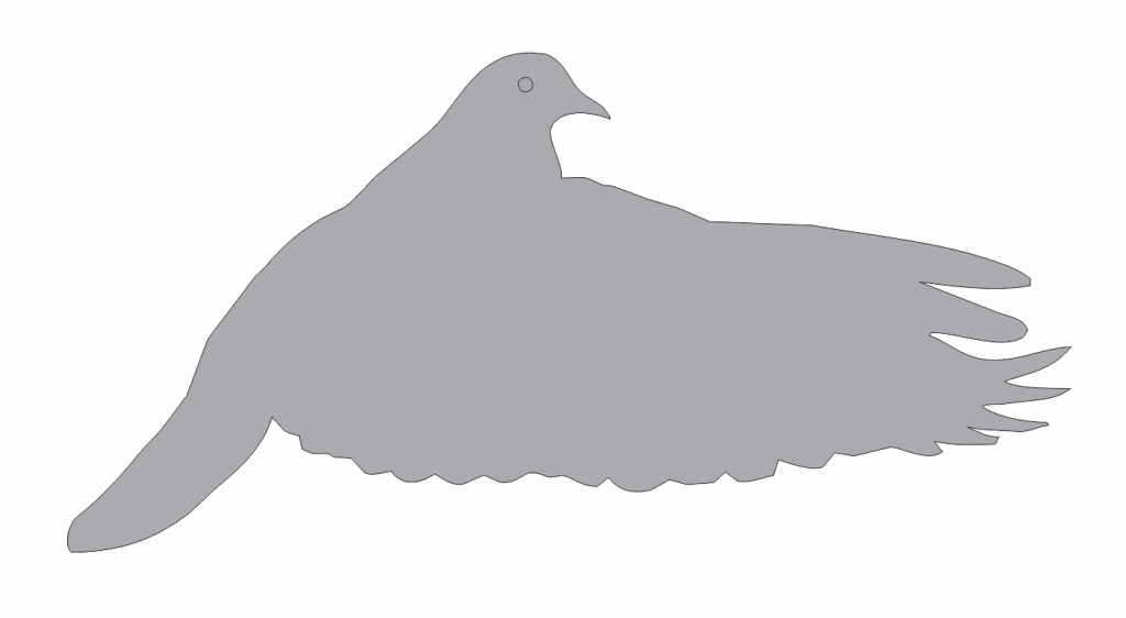 Sombra de paloma 7 — vector para corte CNC