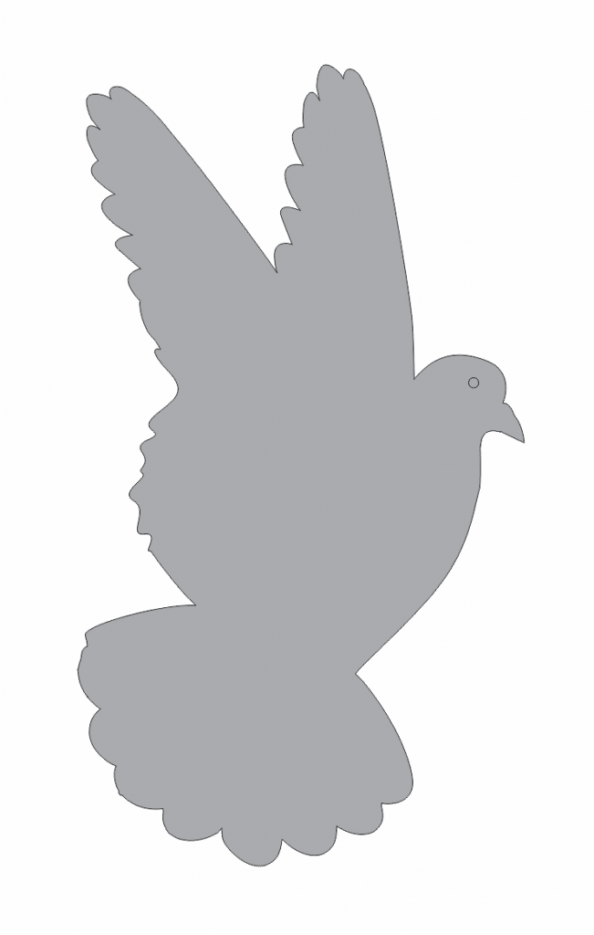 Paloma volando — vector para corte CNC