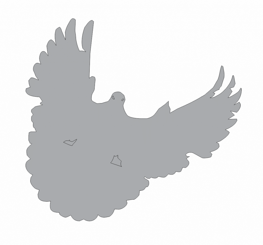 Paloma de alas extendidas — vector para corte CNC