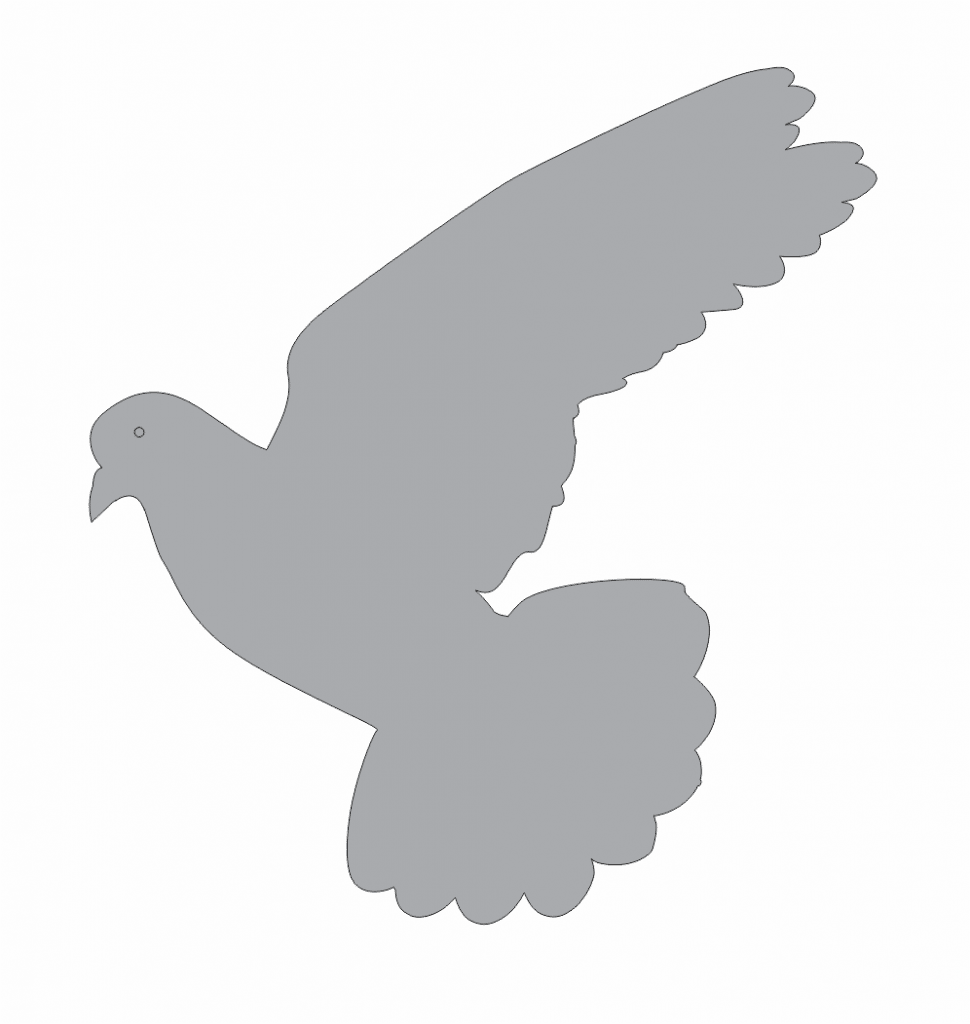 Paloma de perfil — vector para corte CNC
