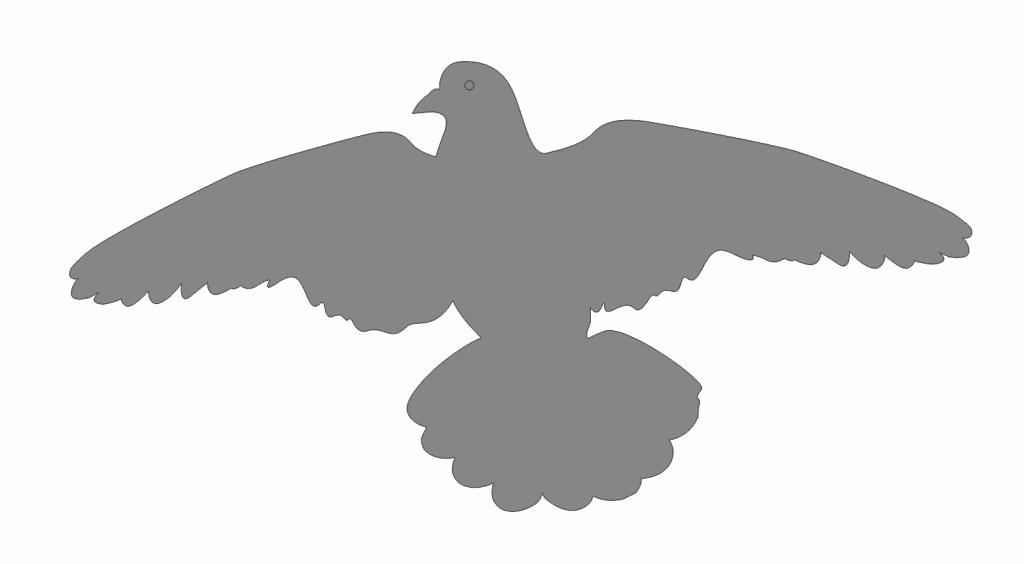 Sombra de paloma 2 — vector para corte CNC