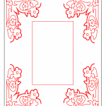 Marco ancho para fotos "Flores" - Vector descarganle para corte CNC y grabado laser gratis | Stanser