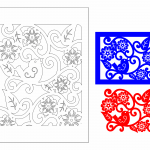 Cuadros decorativos con flores y aves - Vector descarganle para corte CNC y grabado laser gratis | Stanser