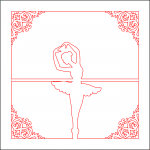 Cuadro decorativo de bailarina 3 - Vector descarganle para corte CNC y grabado laser gratis | Stanser