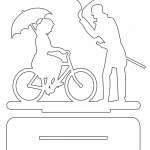 Pareja en bicicleta - Vector descarganle para corte CNC y grabado laser gratis | Stanser