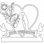 Recuerdo "Our wedding" - Vector descarganle para corte CNC y grabado laser gratis | Stanser