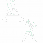 Parejas de tango - Vector SVG DXF para CNC Router y Laser CO2 - Descargable gratis | Stanser