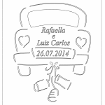 Auto de boda - Vector descarganle para corte CNC y grabado laser gratis | Stanser