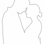 Silueta de novios mirándose - Vector descarganle para corte CNC y grabado laser gratis | Stanser