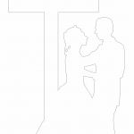 Novios frente a la cruz - Vector SVG DXF para CNC Router y Laser CO2 - Descargable gratis | Stanser