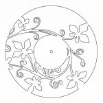 Reloj circular con flores - Vector SVG DXF para Laser CO2 - Descargable gratis | Stanser