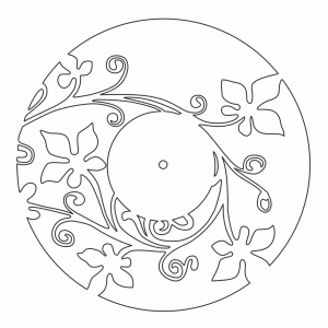 Reloj circular con flores