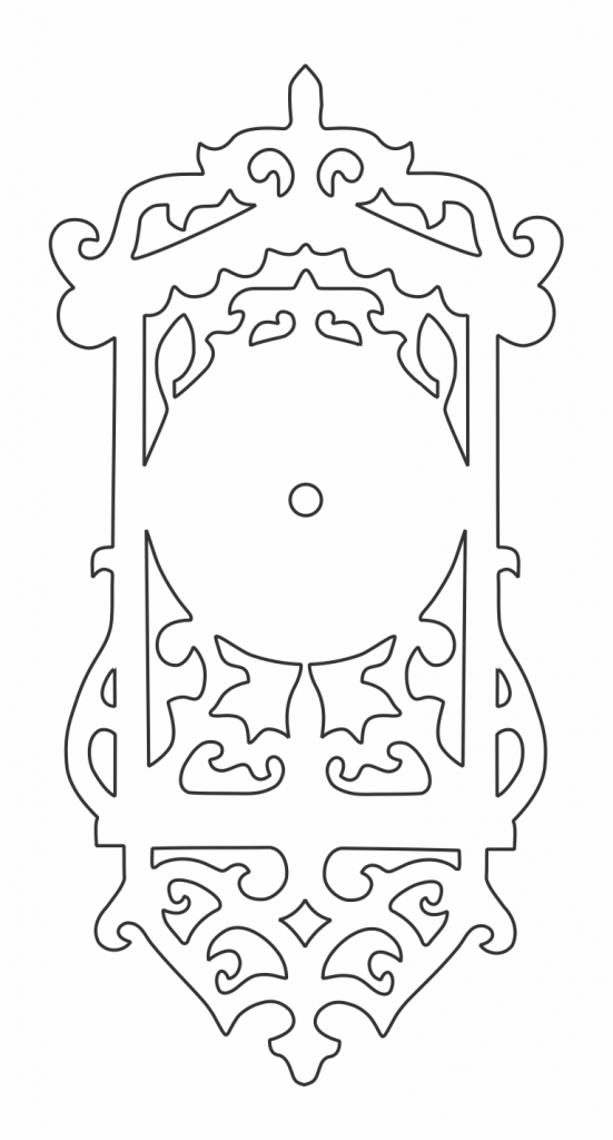 Reloj rectangular — vector para corte CNC