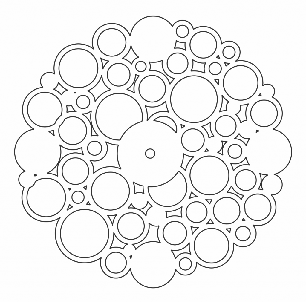 Reloj «Círculos» — vector para corte CNC