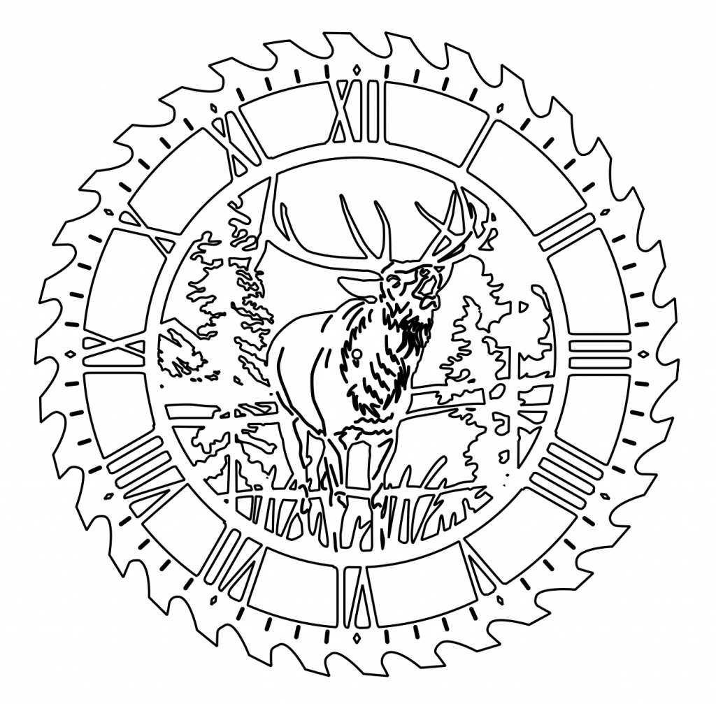 Reloj «Cuchilla» — vector para corte CNC