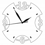 Reloj Moderno - Vector SVG DXF para Laser CO2 - Descargable gratis | Stanser