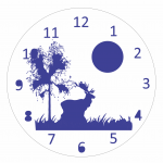 Reloj con alce - Vector SVG DXF para Laser CO2 - Descargable gratis | Stanser