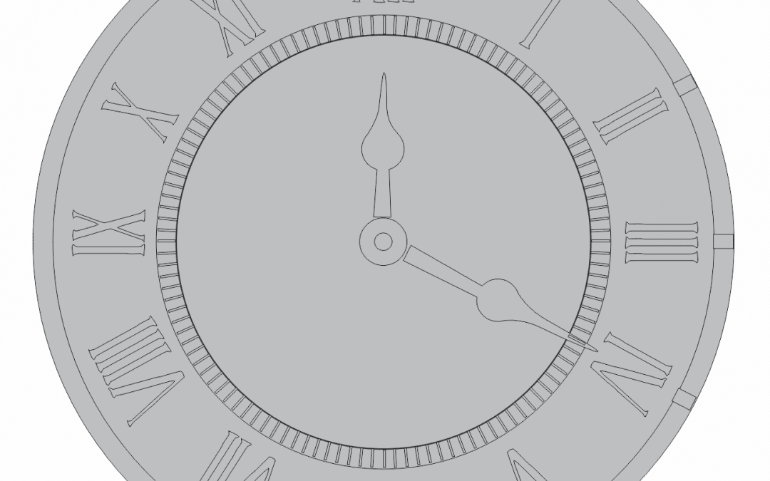 Reloj con números romanos
