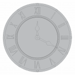 Reloj con números romanos - Vector SVG DXF para Laser CO2 - Descargable gratis | Stanser