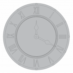 Reloj con números romanos