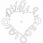 Reloj de corazón - Vector SVG DXF para Laser CO2 - Descargable gratis | Stanser