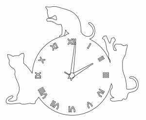 Reloj con gatos