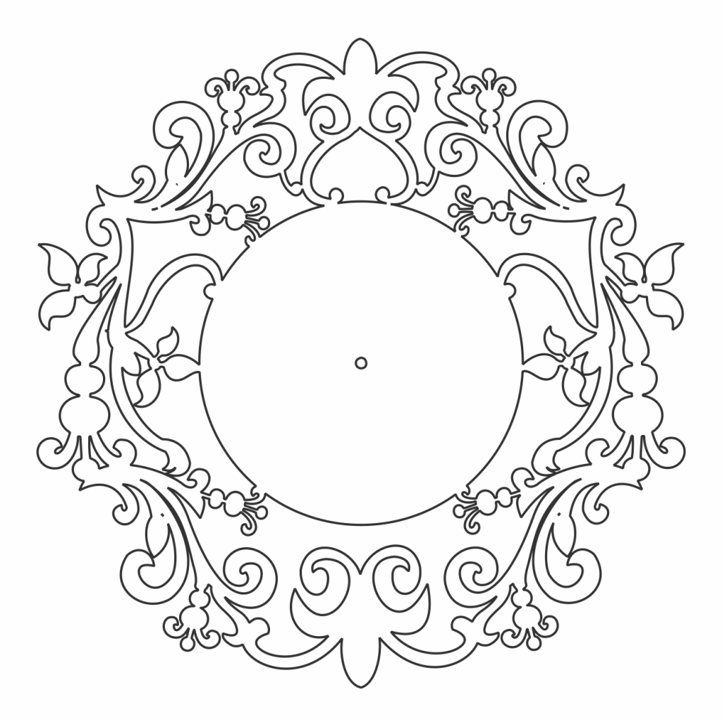 Reloj con garigoles — vector para corte CNC