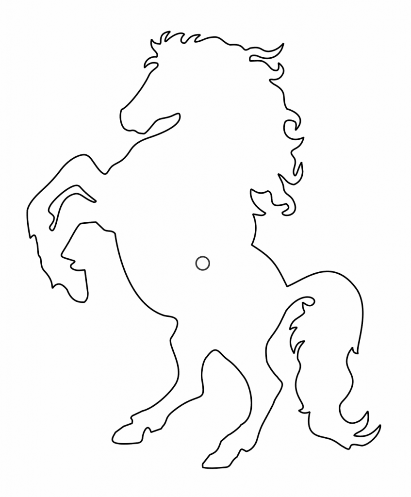 Reloj «Caballo» — vector para corte CNC