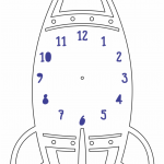 Reloj de cohete - Vector SVG DXF para Laser CO2 - Descargable gratis | Stanser