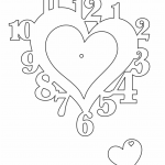 Reloj "Contorno de corazón" - Vector SVG DXF para Laser CO2 - Descargable gratis | Stanser