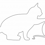 Reloj de gato con estambre - Vector SVG DXF para Laser CO2 - Descargable gratis | Stanser