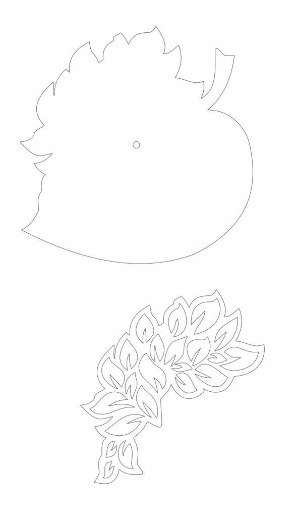 Reloj de Hoja — vector para corte CNC
