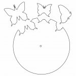 Reloj de mariposas volando - Vector SVG DXF para Laser CO2 - Descargable gratis | Stanser