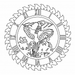 Reloj con Ave - Vector SVG DXF para Laser CO2 - Descargable gratis | Stanser
