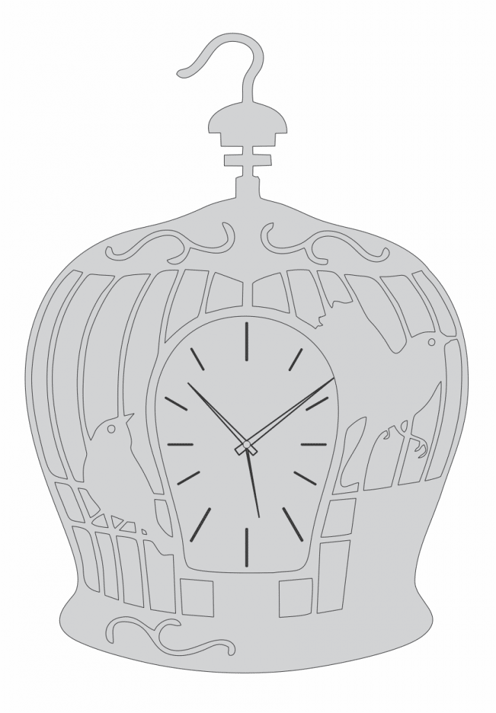 Reloj de jaula — vector para corte CNC