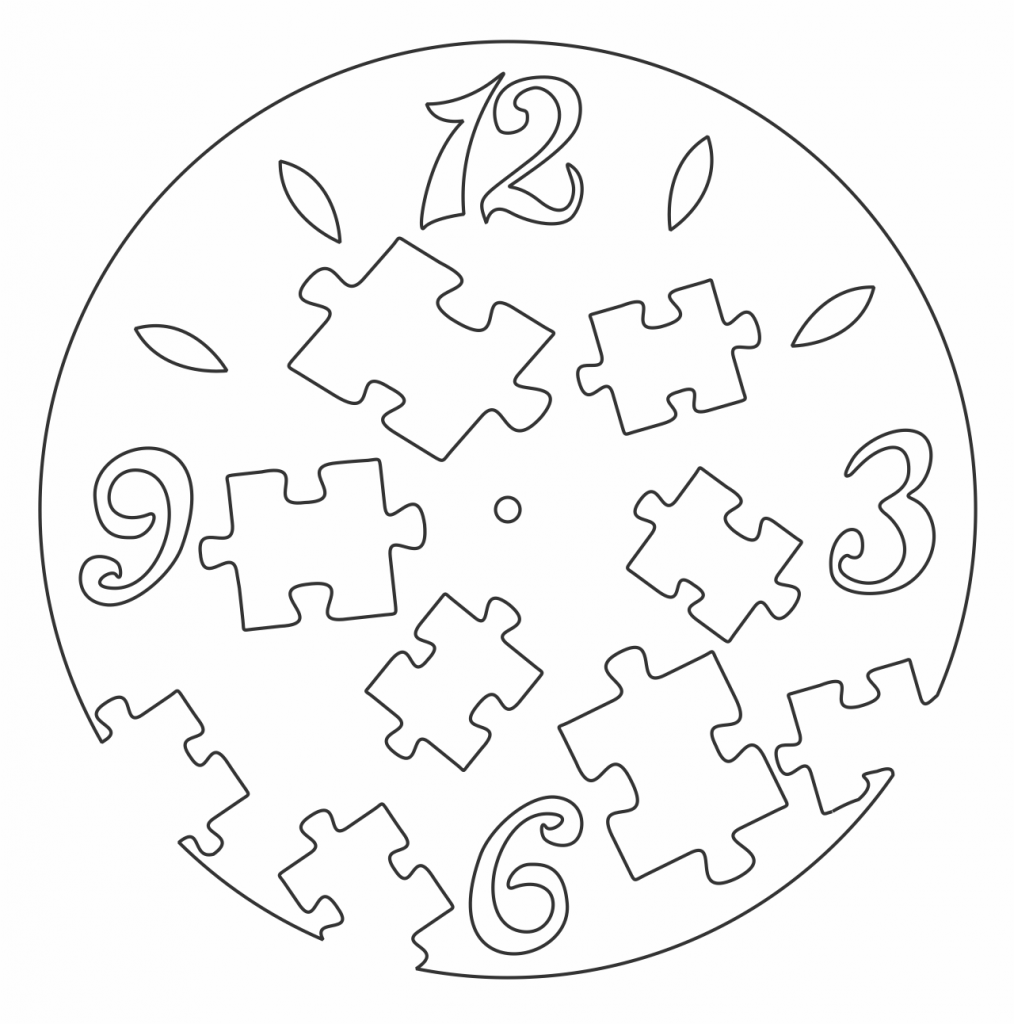 Reloj «Rompecabezas» — vector para corte CNC