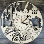 Reloj Paris - Vector SVG DXF para Laser CO2 - Descargable gratis | Stanser