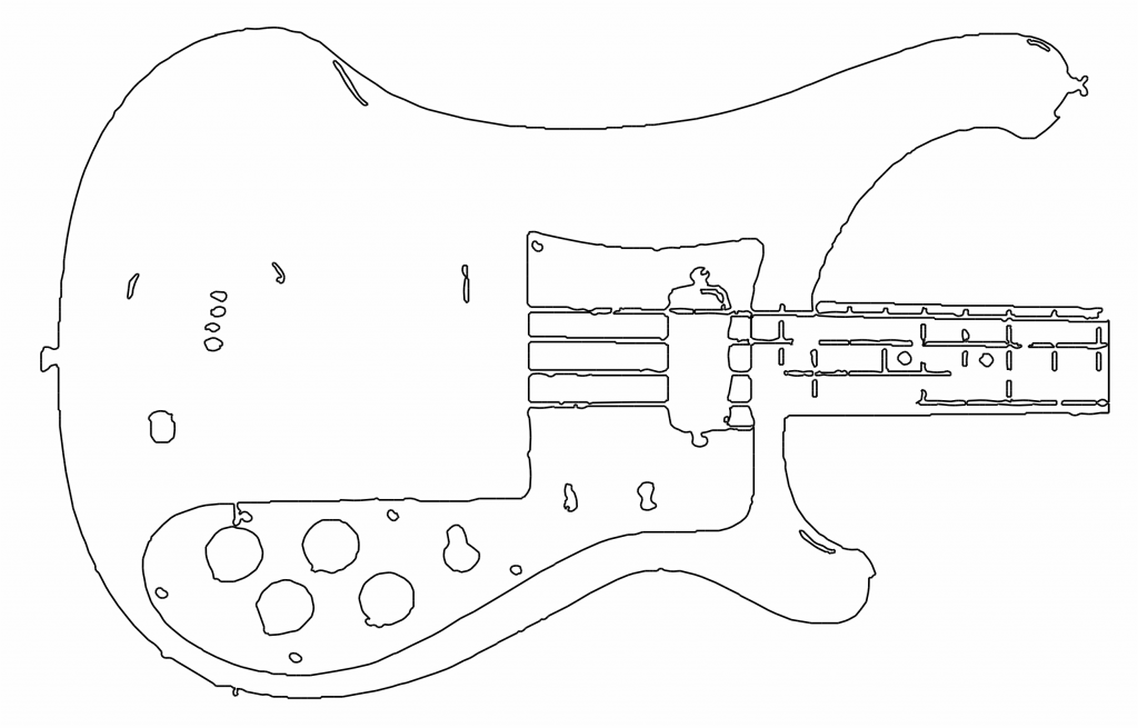 Caja de guitarra — vector para corte CNC