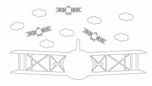 Avionetas en el cielo